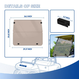 SAMXOMAP UV protected acrylic windshield shields from sun glare while driving.