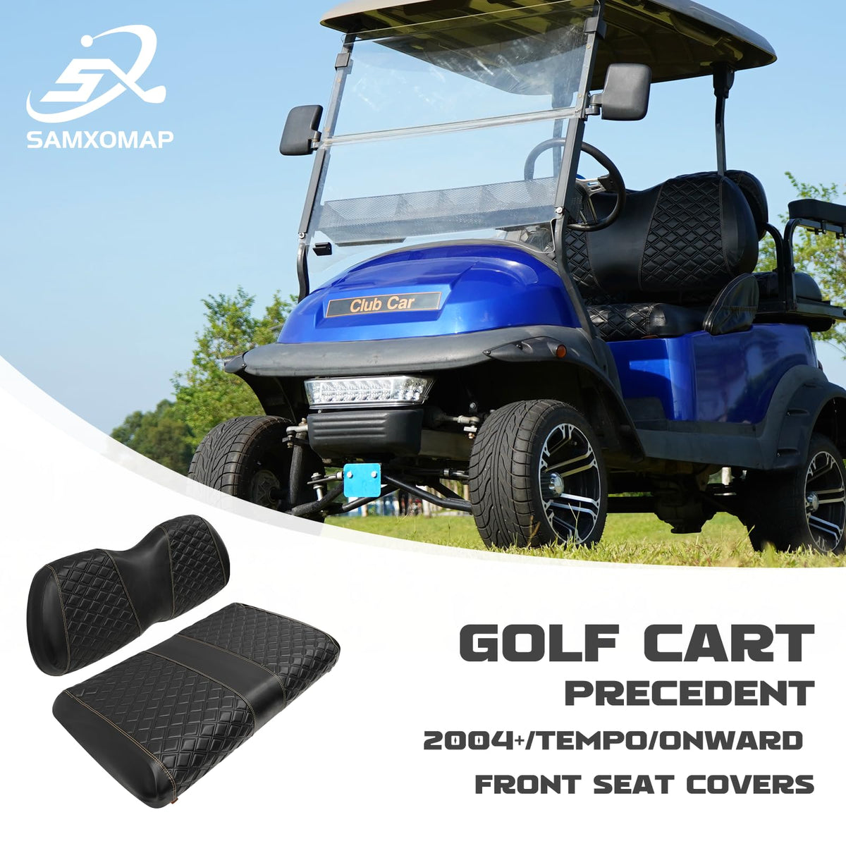 SAMXOMAP club car precedent diamond stitching detail adds durability.