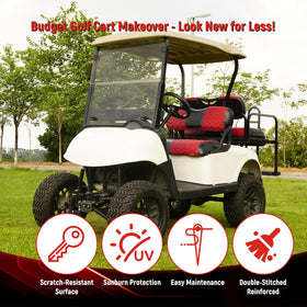 SAMXOMAP deep red color brightens your golf cart interior.