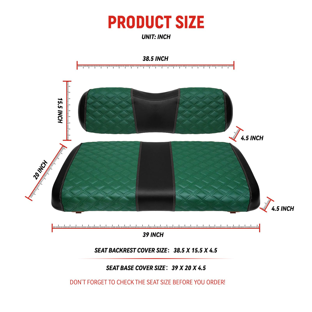 SAMXOMAP diamond stitch pattern visual enhances seat elasticity.