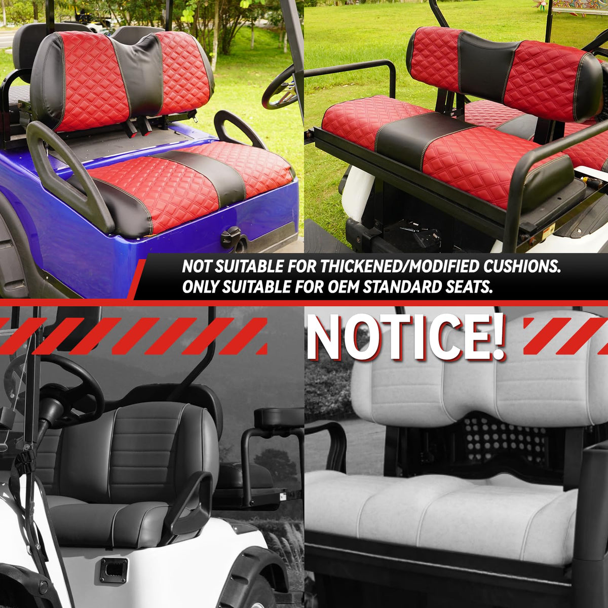 SAMXOMAP diamond stitch seat cover detail for durability and premium look.