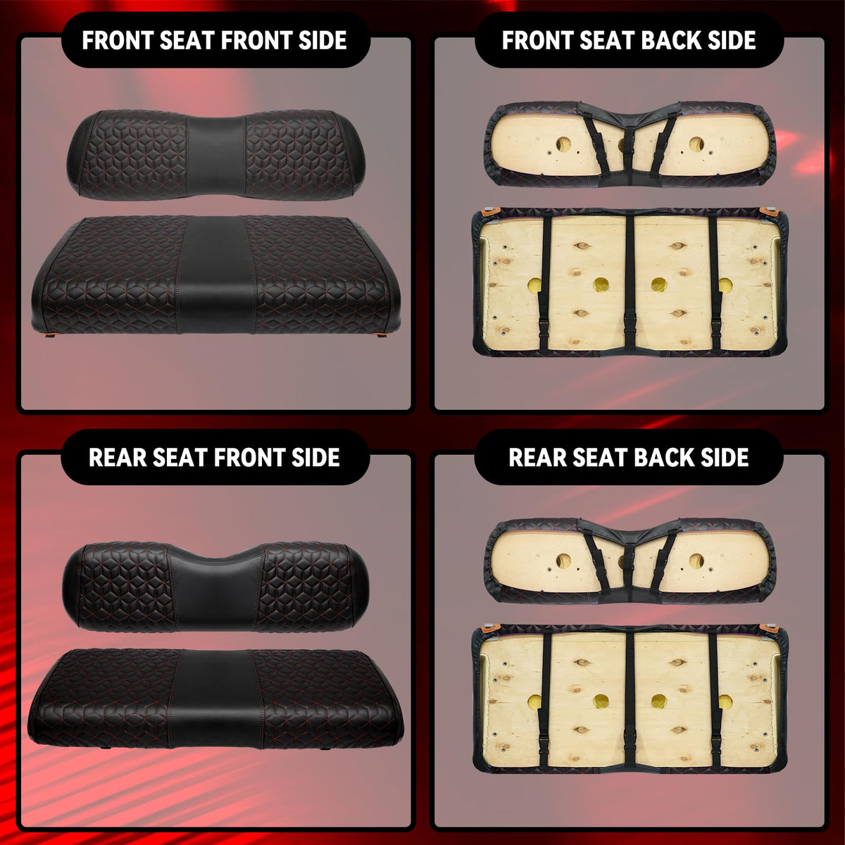 SAMXOMAP premium seat covers keep shape and comfort over time on the course.