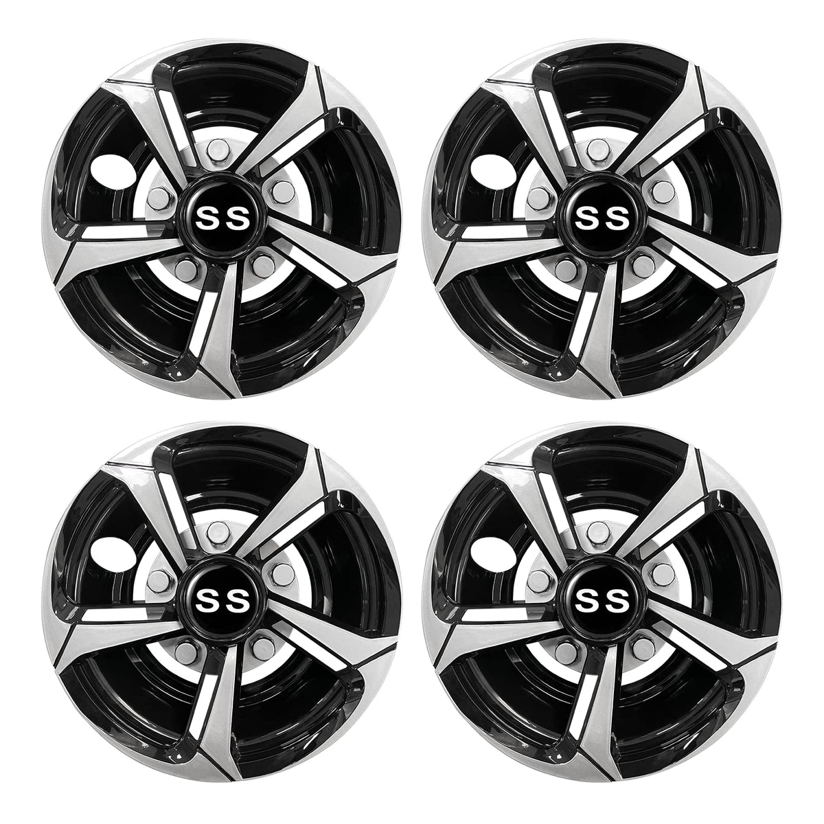 SAMXOMAP 4-pack hubcaps provide snug fit and a quiet ride.