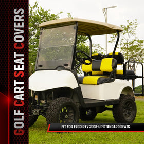 SAMXOMAP EZGO RXV front seat cover in yellow enhances style and guard against wear.