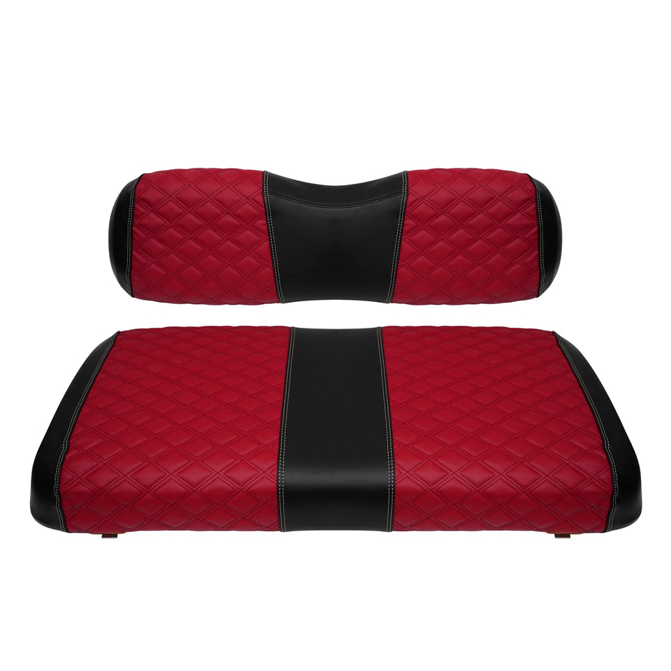 SAMXOMAP EZGO TXT front seat cover in deep red 2-piece set for a refreshed look
