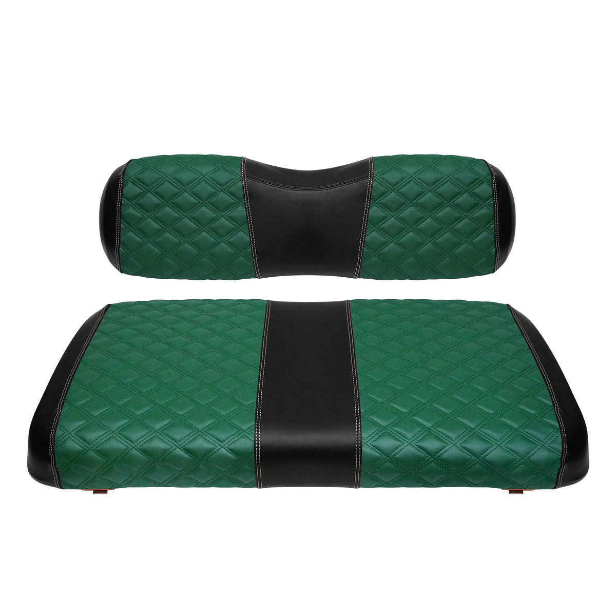 SAMXOMAP EZGO TXT front seat cover in green with diamond stitching for a refreshed look.