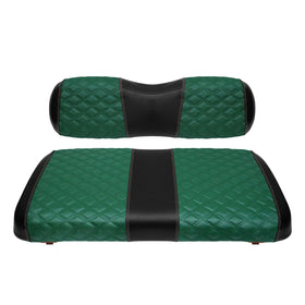 SAMXOMAP EZGO TXT front seat cover in green with diamond stitching for a refreshed look.