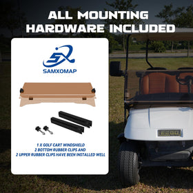 SAMXOMAP EZGO TXT windshield maintains a clear view and resists yellowing.