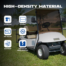 SAMXOMAP EZGO TXT windshield durable, rain-ready in all weather.