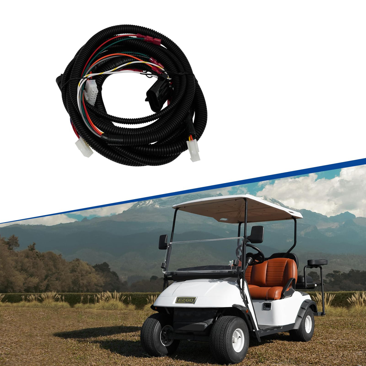SAMXOMAP EZGO TXT48 main line harness shows complete power connections