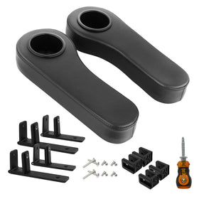 SAMXOMAP flip armrest with cup holder for golf carts improves grip and accessibility.