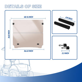 SAMXOMAP foldable windshield hinge demonstrating easy folding for airflow.