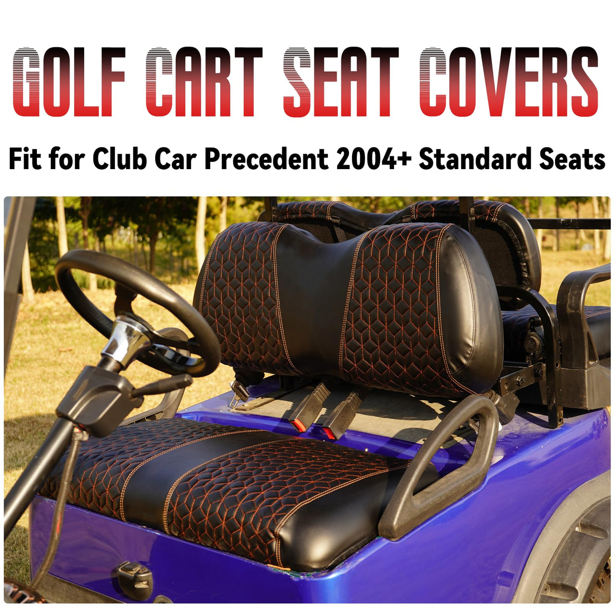 SAMXOMAP backrest cover with diamond quilting refreshes the seat’s look.
