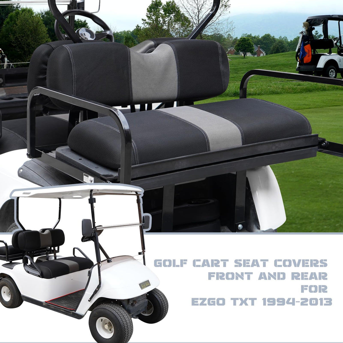 SAMXOMAP front seat backrest and bench cover with straps ensures a snug fit.