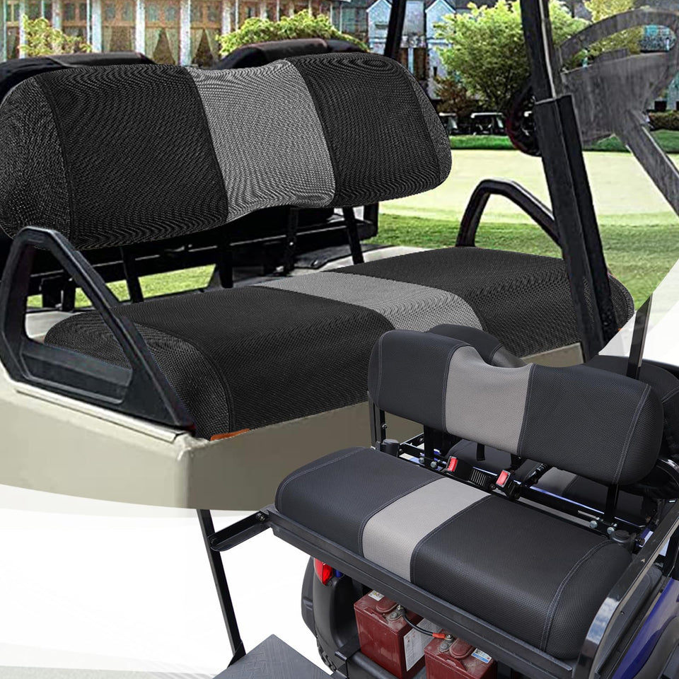 SAMXOMAP front seat cover for Club Car DS protects upholstery from spills.