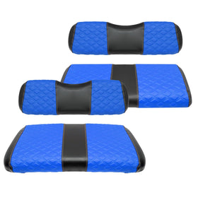 SAMXOMAP front seat cover for EZGO TXT in blue protects cushions and refreshes your cart.