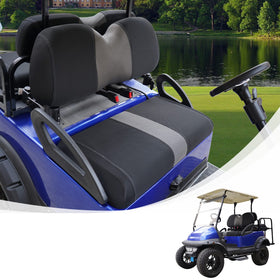 SAMXOMAP front seat cover on Club Car Precedent protects against spills and wear.