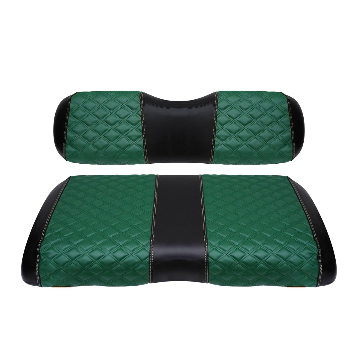 samxomap golf cart front seat cover in green enhances comfort and style.