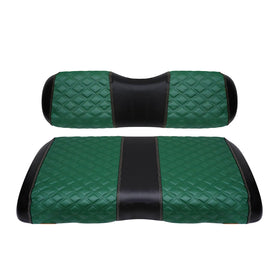 samxomap golf cart front seat cover in green enhances comfort and style.