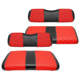 SAMXOMAP front seat cover in red, waterproof for EZGO TXT