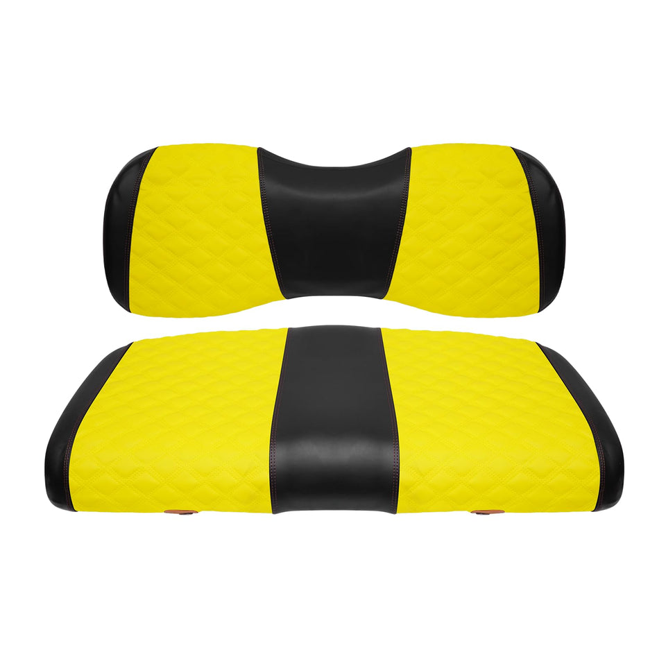 SAMXOMAP golf cart front seat cover Yamaha Drive yellow protects against wear in daily trips.