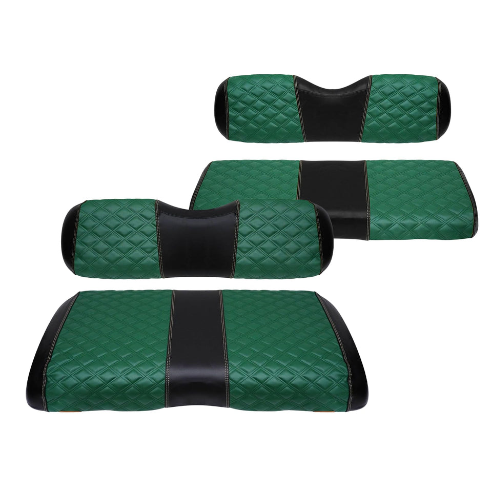 SAMXOMAP front seat cover for golf cart in green with waterproof finish