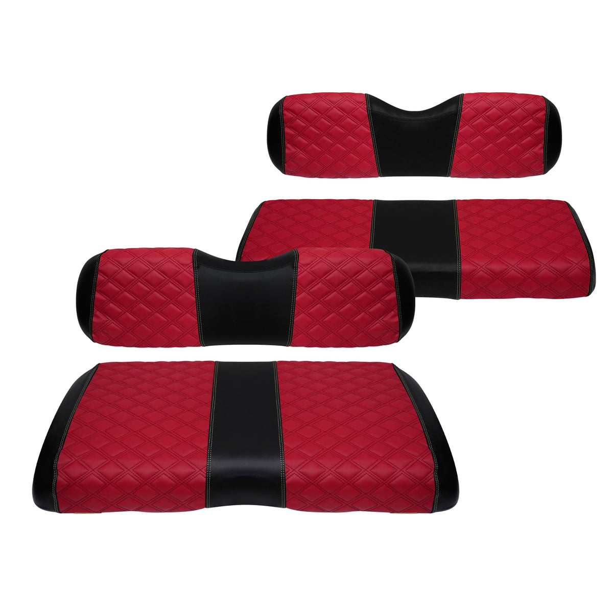 SAMXOMAP golf cart front seat cover protects front seats from wear and stains.