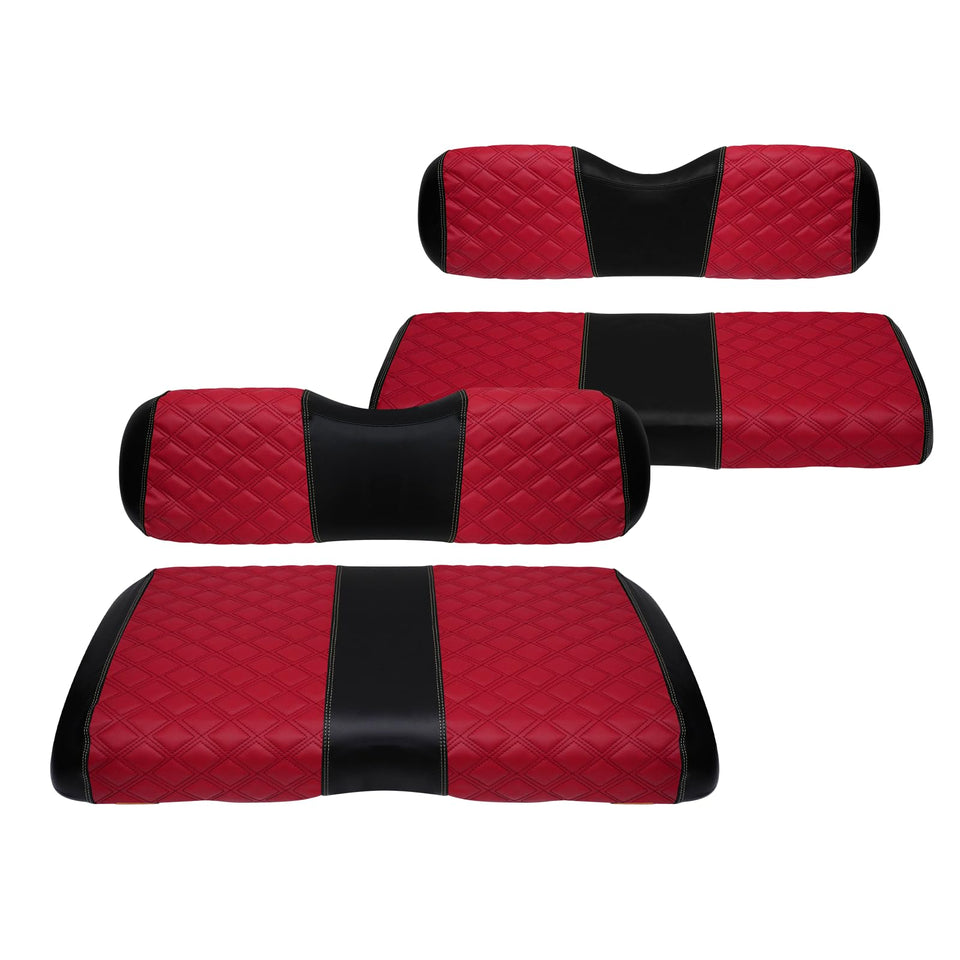 SAMXOMAP golf cart front seat cover protects front seats from wear and stains.