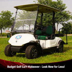 SAMXOMAP golf cart front seat green keeps interior refreshed.
