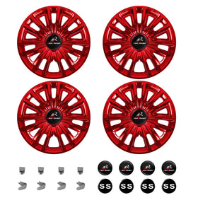 SAMXOMAP 8-inch red hub cap for EZGO TXT with easy snap-on installation and lasting finish.