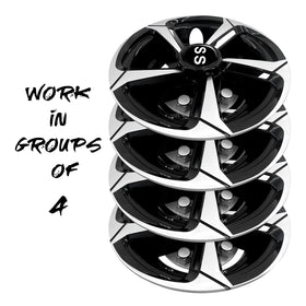 SAMXOMAP golf cart hubcaps set of 4 creates cohesive look across wheels.