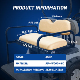 SAMXOMAP golf cart rear seat backrest cushion provides added support.