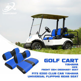 SAMXOMAP rear seat cover in blue adds durable waterproof protection for passengers.