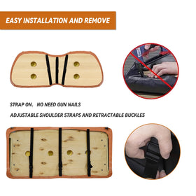 SAMXOMAP rear seat cover with diamond stitching in brown enhances durability