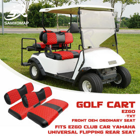 SAMXOMAP rear seat cover in red, weatherproof and durable