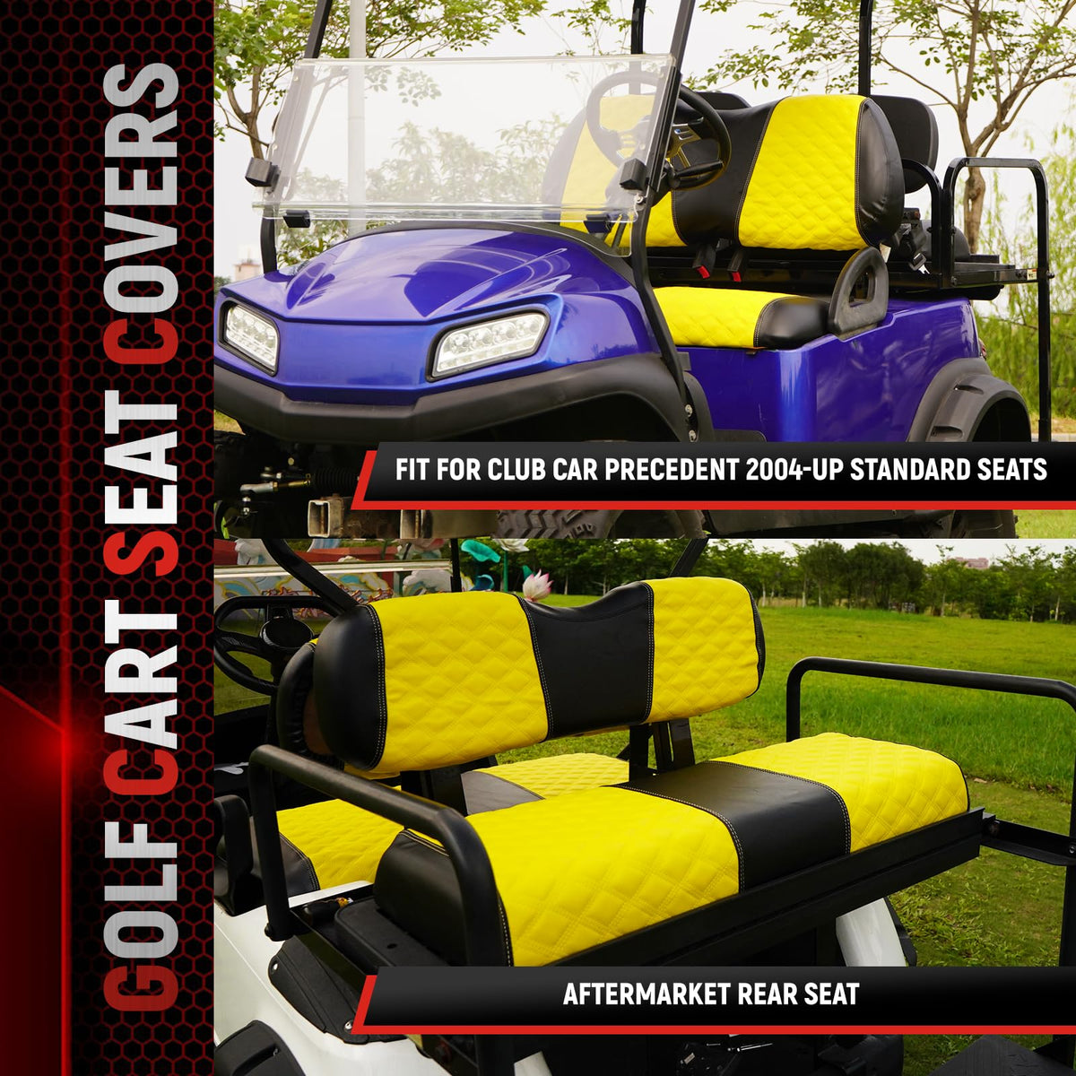 SAMXOMAP golf cart rear seat cover easy-to-clean rainproof upholstery