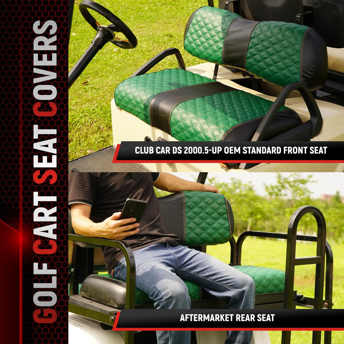 SAMXOMAP rear seat cover protects against weather and wear.