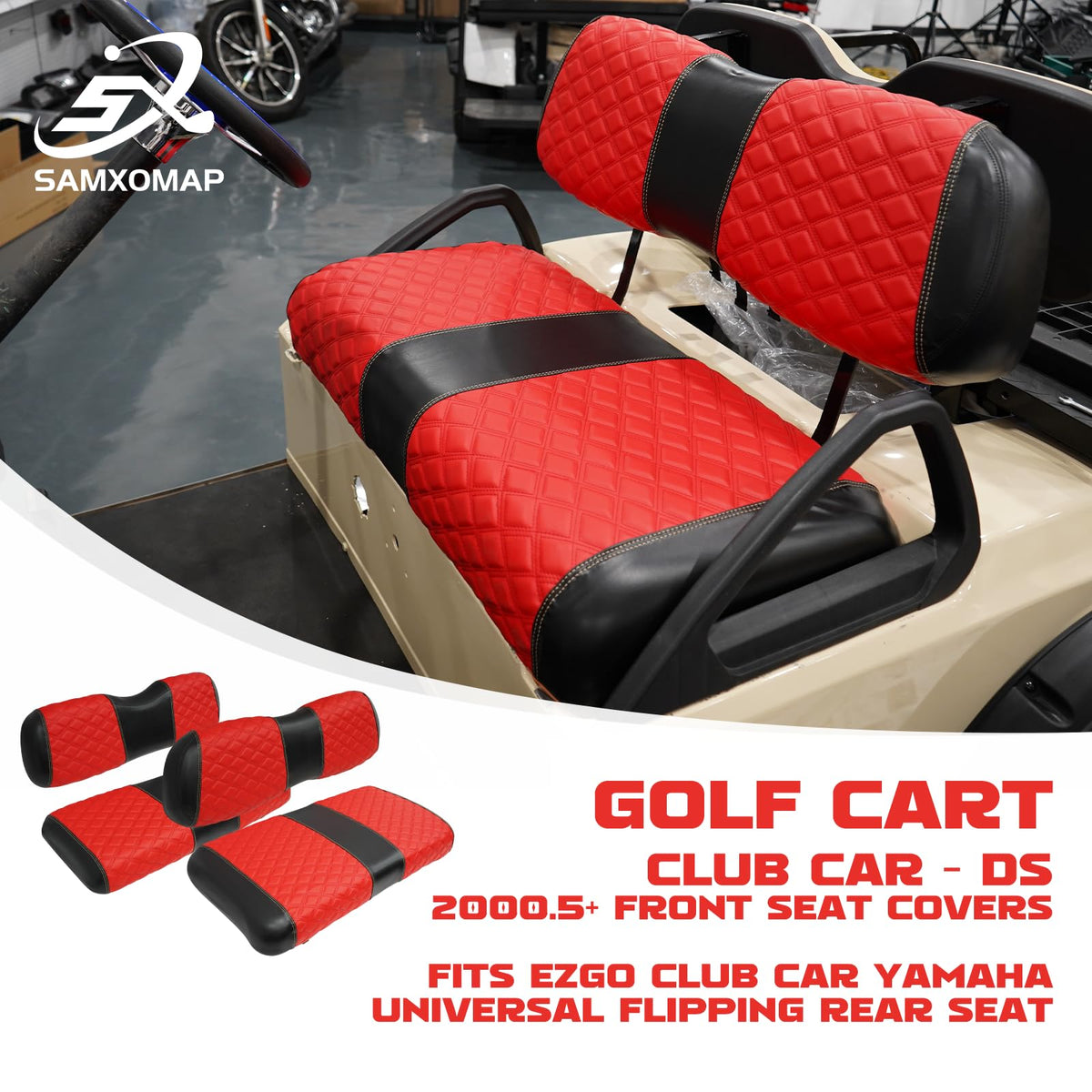 SAMXOMAP golf cart rear seat cover protecting cushions with durability