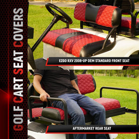 SAMXOMAP rear seat cover protects EZGO RXV rear seating from damage.
