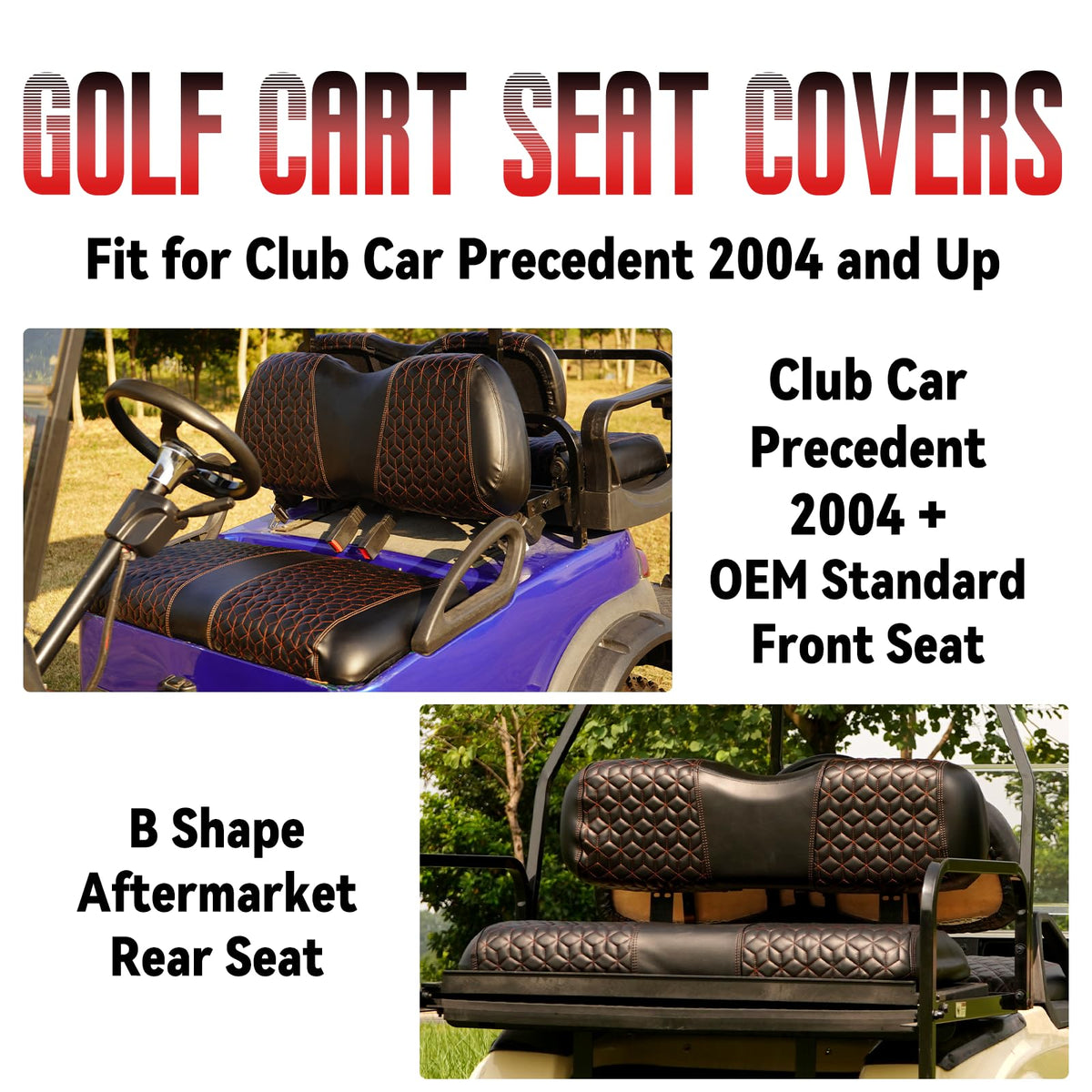 SAMXOMAP front backrest seat cover highlights premium look and fade resistance.