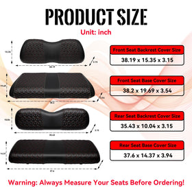 SAMXOMAP rear backrest seat cover keeps Club Car seats clean after rides.