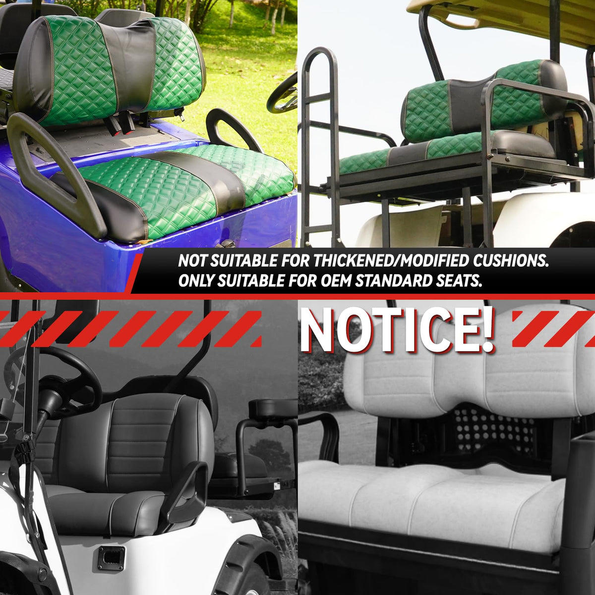 SAMXOMAP golf cart seat protection in marine vinyl for outdoor use