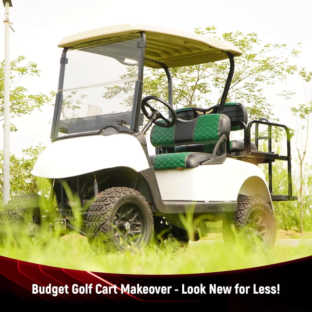 samxomap green seat cover renews your cart interior without replacing cushions.
