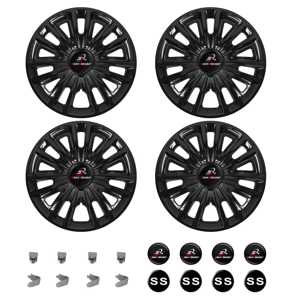 SAMXOMAP 8-inch hub caps fit EZGO TXT with a like-new gloss and protection