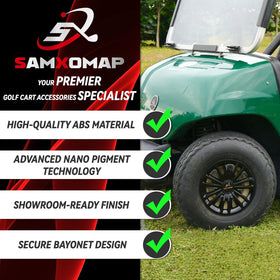 SAMXOMAP hub caps use UV-stabilized ABS to resist cracking and fading over time
