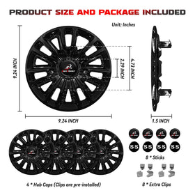 SAMXOMAP hub caps for Yamaha golf carts enhance wheel aesthetics with quick snap-on installation