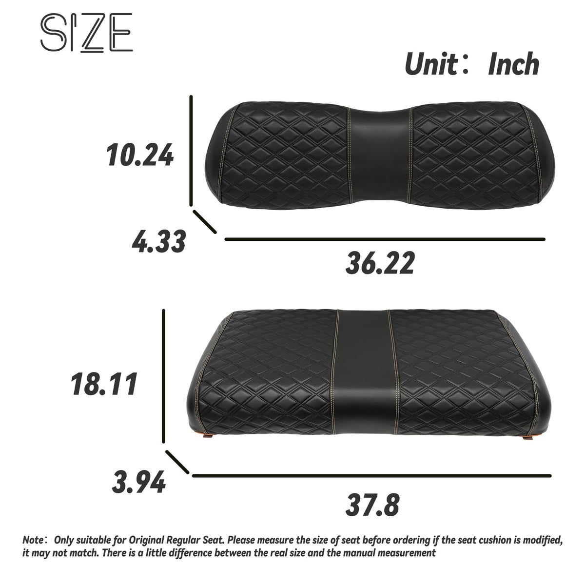 SAMXOMAP marine-grade vinyl seat cover in black for waterproof protection