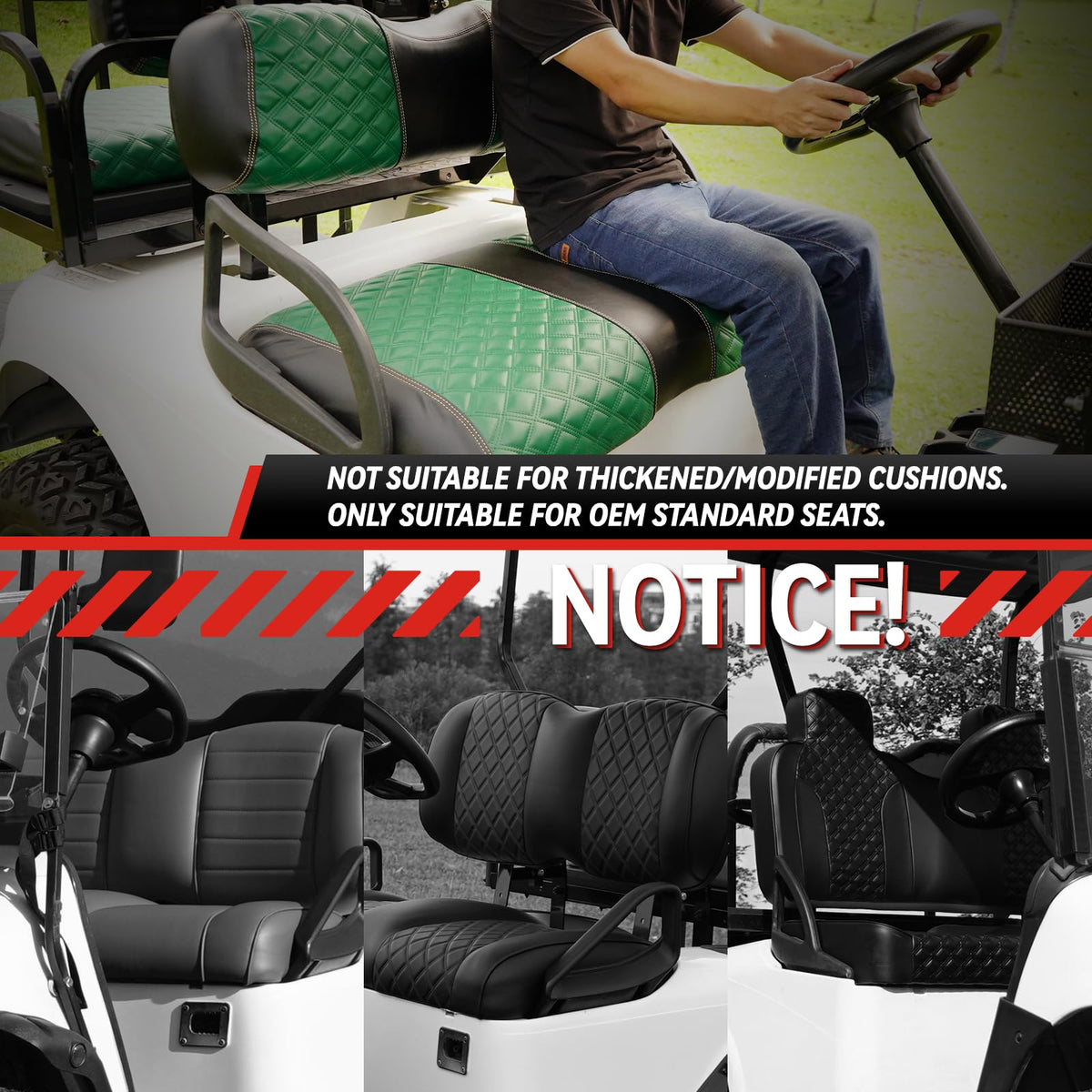 samxomap marine grade vinyl seat cover protects ezgo rxv from sun and water.
