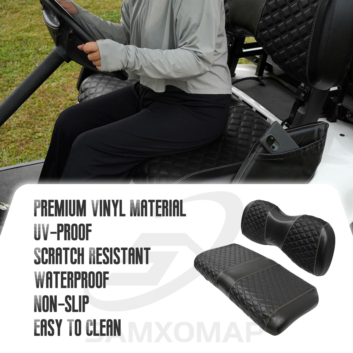 SAMXOMAP protective fit helps maintain seat shape over time.