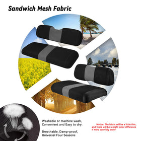 SAMXOMAP rear seat backrest buckle closures maintain stable coverage.